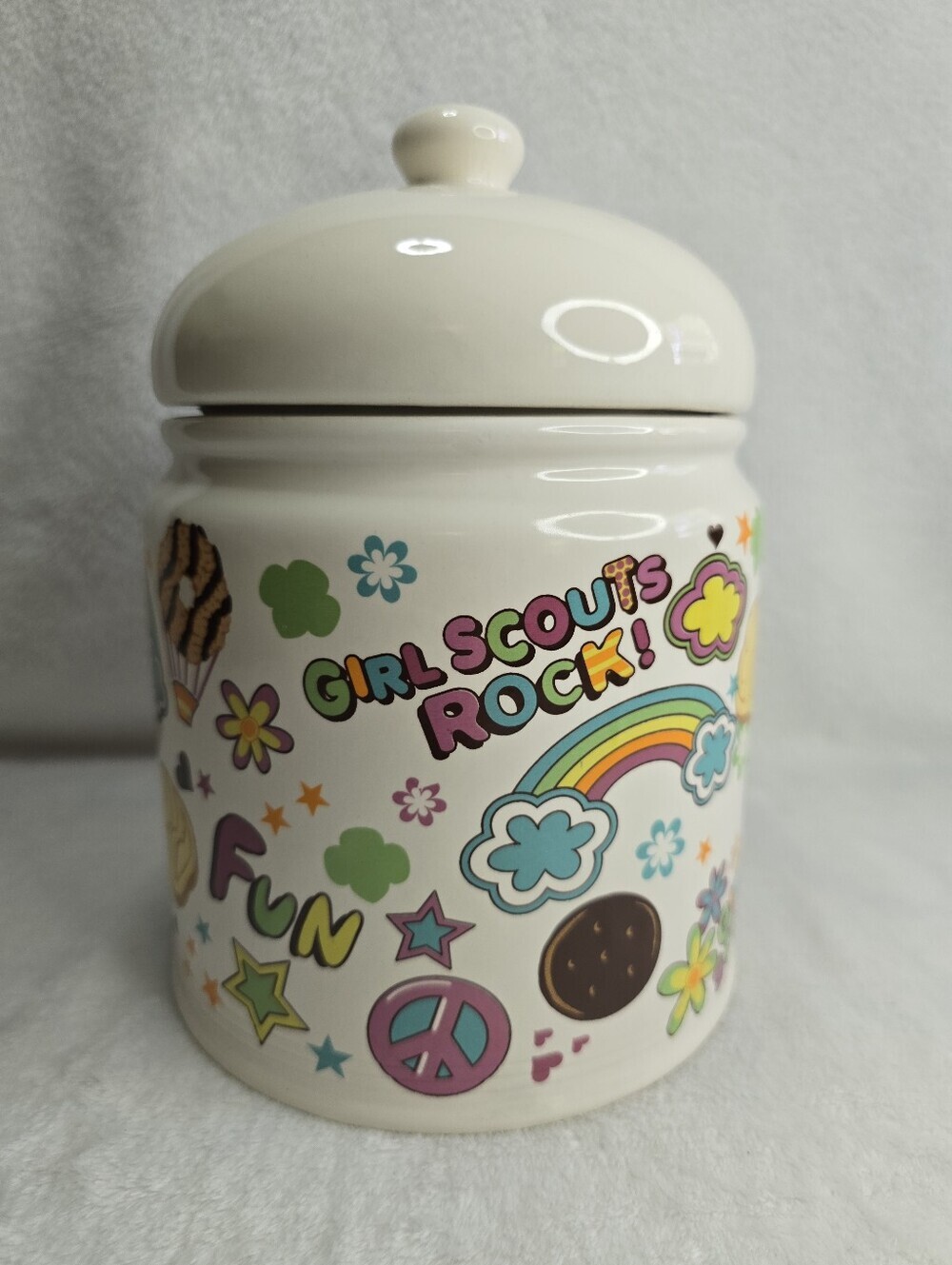 Girl Scouts Retro 'It's Cookie Time' Ceramic Cookie Jar